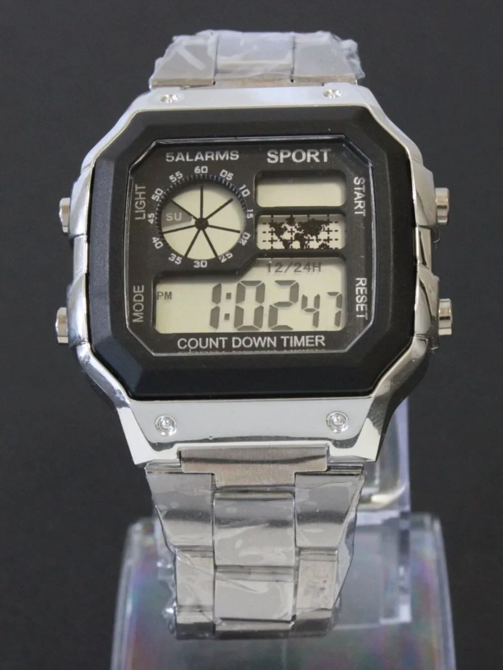 Royal Style Dual Time Alarm Stop Watch Count Down Timer